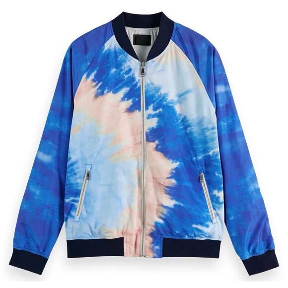 Scotch Soda Amsterdam NWT MENS Tie Dye Reversible Bomber Jacket